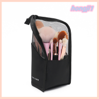 【 Hongji1】??Tas Kosmetik จัด Kuas Rias แบบมีที่วางถุงซิปล็อคใสสำหรับผู้หญิง,ท่องเที่ยวผู้หญิงกระเป๋าเครื่องสำอางแบบตั้งได้กระเป๋าเข้าห้องน้ำ