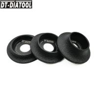 Dt-Diatool 1Pc เชื่อมแบบสุญญากาศเพชรจานเจียรขอบโครงหน้า Demi-Bullnose สำหรับหินอ่อนหินแกรนิตเทียมจานเจียรหินเจียรล้อ