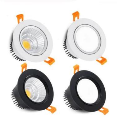 round Dimmable Recessed LED Downlights 5W 7W 9W 12W 15W 18W COB LED Ceiling Lamp Spot Lights AC110 220V LED Lamp