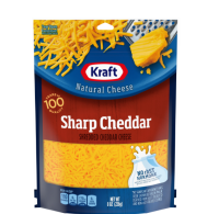 ?New Lots?Shredded Mild Cheddar Cheese Kraft ? 226g