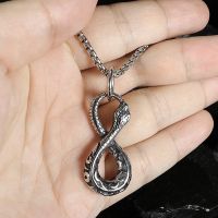 European and American infinite snake necklace for men personality charm 8 shaped stainless steel snake animal pendant jewelry