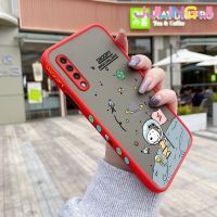 Jjlingji เคสปลอกสำหรับ Samsung กาแลคซี A30s A50s A50ลายการ์ตูนอวกาศสนูปี้บางดีไซน์ใหม่ขอบสี่เหลี่ยมด้านข้างกันกระแทกมีน้ำค้างแข็งโปร่งใสแข็งเคสมือถือปลอกซิลิโคนคลุมทั้งหมดเคสป้องกันกล้องนุ่ม