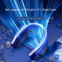 2023 Hanging Neck Fan Portable Air Conditioner USB 4000mah Rechargeable Air Cooler 5 Speed Electric Fan For Outdoor