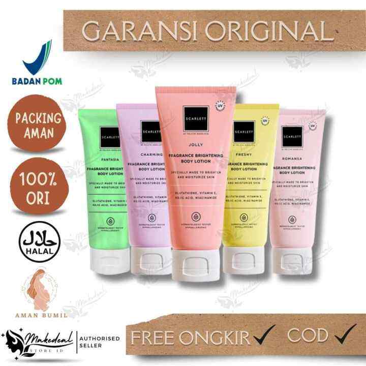 Scarlett Whitening Body Lotion Tube Pemutih Badan Hand Body Scarlet