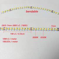 5เมตร7MM-180D 5B9CX2 2835งอได้แถบไฟ LED ริบบิ้นไฟ LED คงที่18Wx เข็มขัดไฟ2สี/เมตรถูกใช้ในโคมไฟระย้า