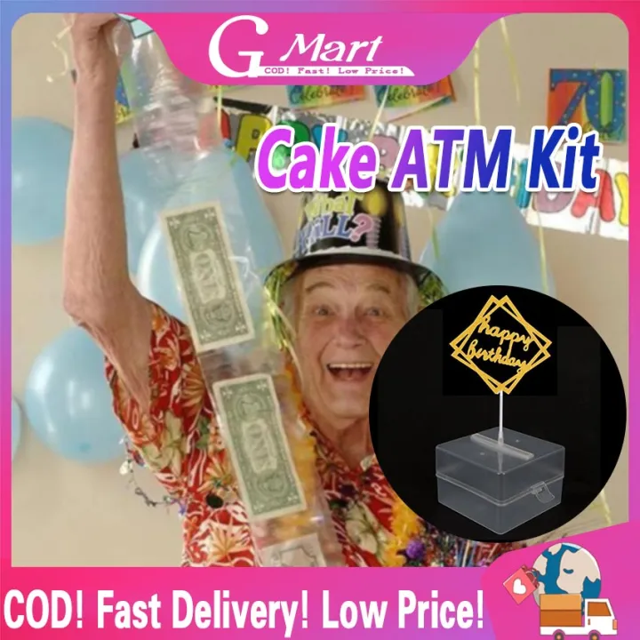 Cake Topper Cake ATM Happy Birthday Money Box Funny Cake ATM Happy