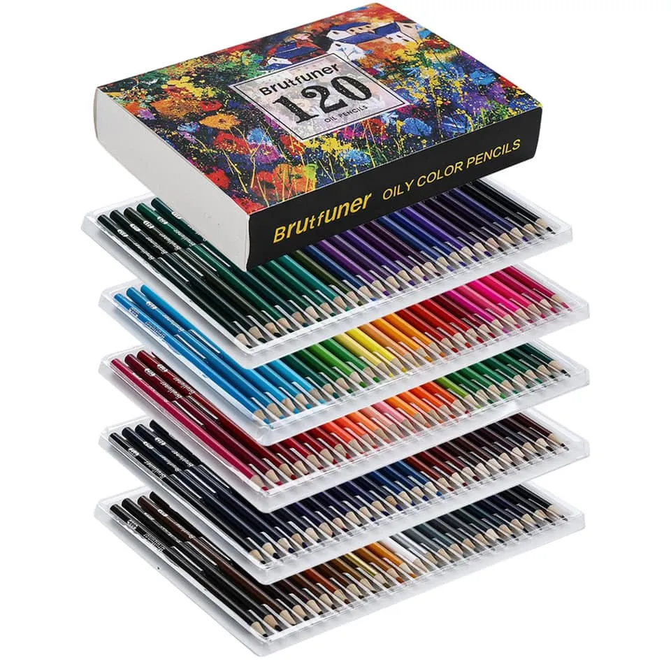 Professional 72/120/150 Oily Art Coloured Pencils Set for Adult Coloring  Books Artist Drawing Sketching Crafting for Beginners/Artist
