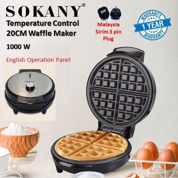 ☁Sokany Belgian Waffle Maker with NonStick Copper Ceramic Plates