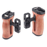 Universal กล้อง Cage ซ้ายขวาสำหรับ Canon Nikon กล้อง Cage ไม้ Handle Grip รองเท้าเย็นสำหรับ Mic Video Light