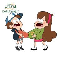 EARLFAMILY 13Cm X 9.9Cm สำหรับสติ๊กเกอร์กันน้ำติดรถยนต์ Gravity Falls Decal ตลกบุคลิกภาพเครื่องปรับอากาศแต่งรถลำตัว