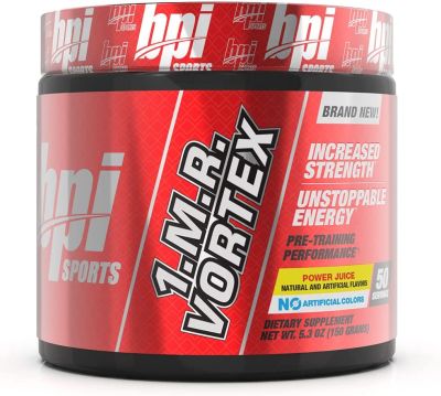 BPI Sports 1.M.R Vortex (50 servings) Pre Workout Powder, Non Habit Forming, Sustained Energy &amp; Nitric Oxide Booster,preworkout Energy and Endurance Vitamins and Nutrients Muscle Gain Boost Energy Focus and Coordination