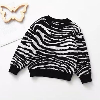 Childrens Sweaters Kids Baby Boys Girls Long Sleeve Zebra-Stripe Sweaters New Autumn Winter Baby Boy Girl Knit Sweaters