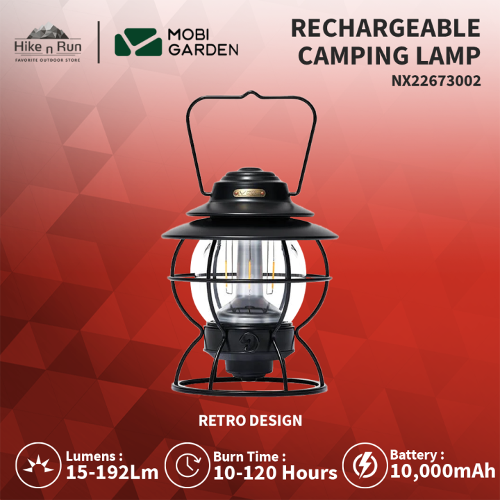 Lampu Camping Mobi Garden NX22673002 Rechargeable Glamping Lantern