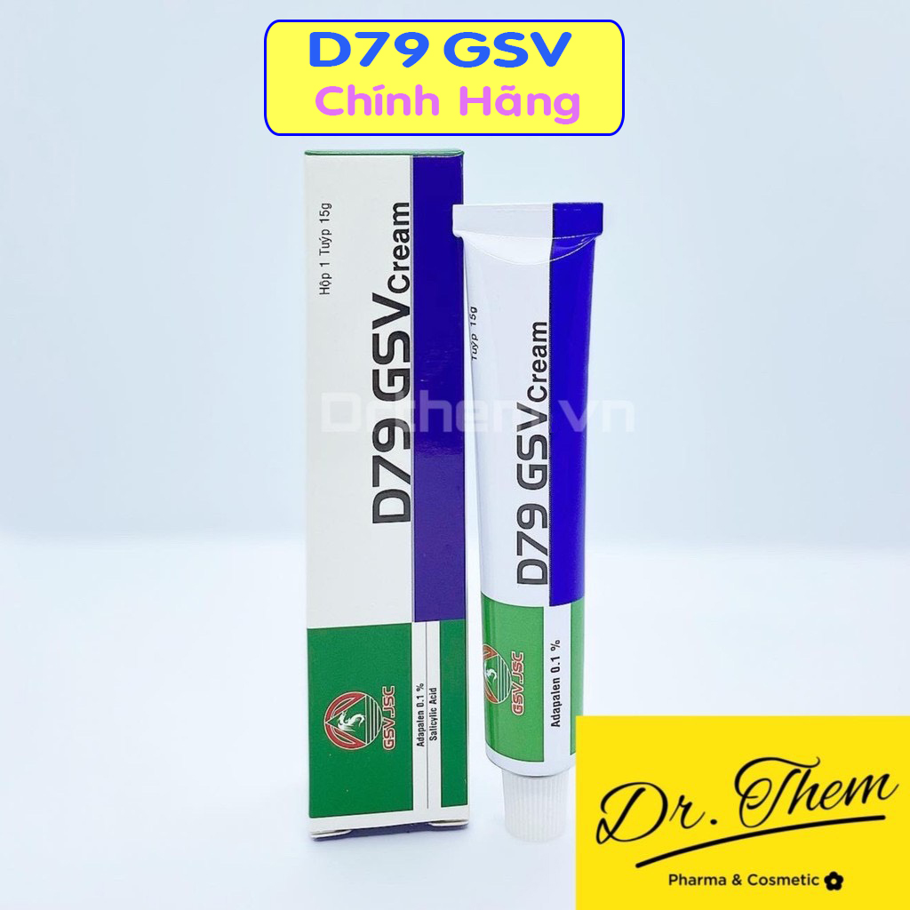 D79 GSV Cream Giảm Mụn Trứng Cá Mụn Lưng Dày Sừng Nang Lông 15g - Dr Thêm