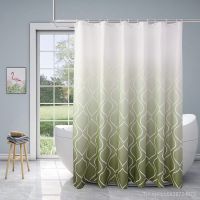 【hot】◎☢  Discoloration and Mildew Proof Texture Gradient Color Shower Curtain Cortina Baño