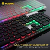 NP คีย์บอร์ด Nubwo Gaming Keyboard Fortune NK-32 คีบอร์ดเกมมิ่ง ไฟรุ้ง7สี (คีบอร์ดภาษาไทย) ประกันศูนย์ 1 ปี คีย์บอร์ดเล่นเกม