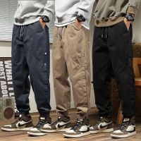 【Kin】New Casual Pants Men Loose Korean Version Of The Hip Elastic Waist Men Bunched Pants CSP-K175