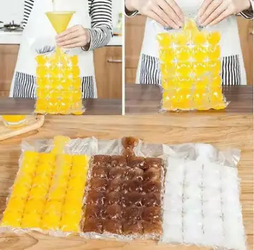 10Pcs Disposable Portable Self-sealing Ice Cube Bags Freezing Ice-Making  Bag Kitchen Gadgets DIY Summer Drinking Tool Household