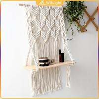 WBLight Macrame ผ้าปูแต่งพู่โบโฮทำมือที่แขวนประตูหรือกำแพงของตกแต่งห้อง