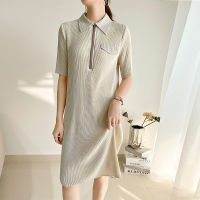 Dress womens temperament high-end all-match 2022 spring and summer new pleated loose casual straight mid-length skirt