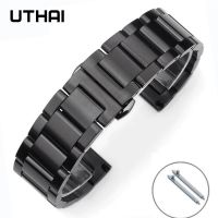 ✒☈ UTHAI P82 20mm watch strap Metal Watchbands Bracelet 22mm Watch Band High-quality stainless steel strap