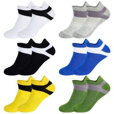 【jw】♀  New Contrast Color Breathable Sweat-absorbing Outdoor Men Football Socks Short Training Competition Anti slip Soccer