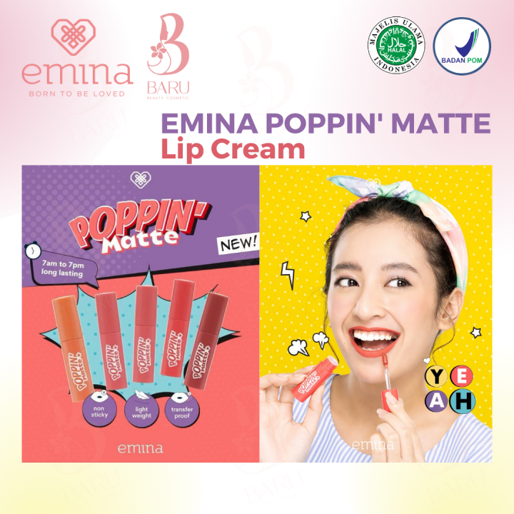 ⛄️BARU⛄️ [PROMO MURAH!!] EMINA POPPIN' MATTE LIP CREAM Lip Cream Cantik Pewarna Bibir