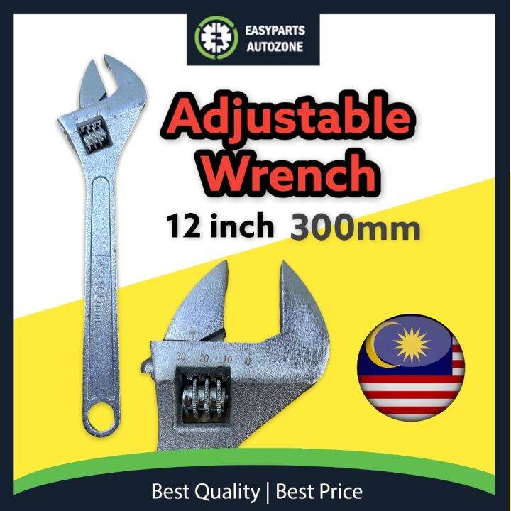 Autozone 12 inch Switch Spanar Adjustable Wrench Spana Hidup Adjustable