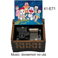 Wooden mechanical Doraemon No Uta Doraemon Theme Anime Music Box Birthday Gift For Christmas new year kids toy gifts