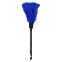 1pc Fashion Turkey Feather Duster with Black Plastic Handle Cleaning Tool 35cm