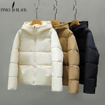 ◕ jiozpdn055186 Parkas de algodão com capuz preto para mulheres casacos grossos outwear jaquetas femininas casuais zíper outono inverno 2023