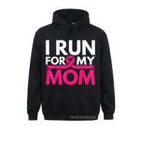 I Run For My Mom Walk Breast Cancer Awareness Sweatshirts Designer Long Sleeve Printed Men Hoodies Hoods Winter