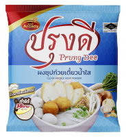 ผงทำน้ำซุปก๋วยเตี๋ยว น้ำซุปสุกี้ สำเร็จรูป  น้ำใส ปรุงดี ขนาด 145 กรัม