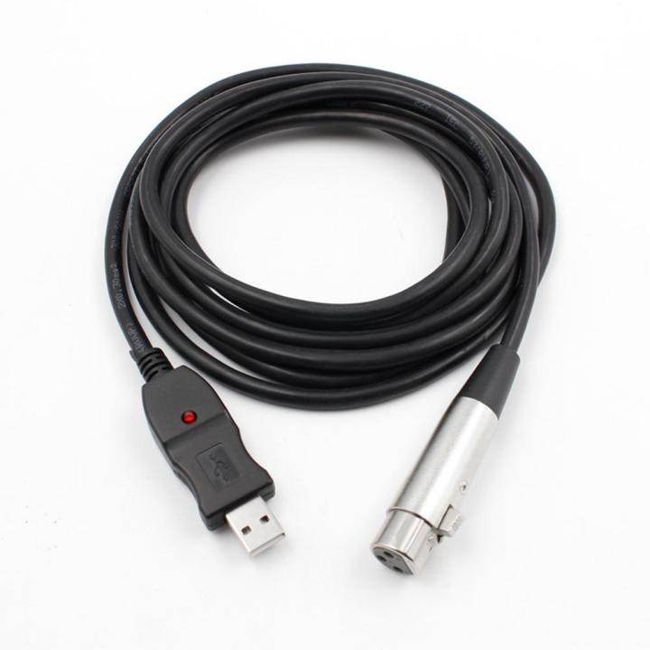 3m-usb-ชายเป็น-xlr-ไมโครโฟนตัวเมีย-usb-mic-link-cable-ใหม่