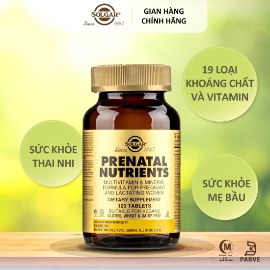 Viên uống solgar prenatal nutrients vitamin tổng hợp - ảnh sản phẩm 1