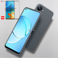 เคส Realme10 Pro +เคสโทรศัพท์สำหรับมืออาชีพ + ฝาหลังหินทรายฝาหลังอ่อนนุ่มเคสบางพิเศษ + ฟิล์มปกป้องหน้าจอสำหรับกระจกเทมเปอร์