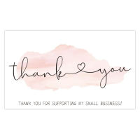 30Pcs/Pack Pink Thank You Card Labels With Beyond Grateful Card For Supporting My Small Business Decoration Gift Greeting Card