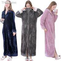 ✓⊙∈ Longo quente flanela de peça vestido vestir mulher grávida com zíper robe amantes inverno aconchegante quimono homem sleepwear solto homewear