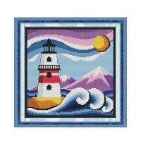 【hot】 Lighthouse 6 cross stitch kit 14ct 11ct count printed stitches embroidery handmade needlework