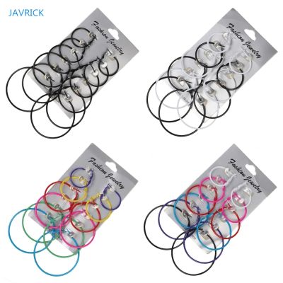 【YP】 6 Pairs/Set Hoop Earrings Jewelry Fashion Drop for