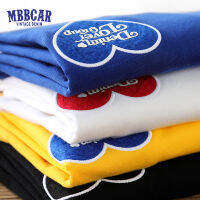 MBBCAR เสื้อยืดแขนสั้นสำหรับผู้ชายพิมพ์ลายปักแนวคลาสสิกแนววัฒนธรรมผ้ายีนส์ดีไซน์ดั้งเดิมสไตล์ฤดูร้อน2023ผ้าฝ้ายคอกลม