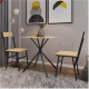 Dining table set with 2 seats  ( 1 table + 2 chairs ) - Brow