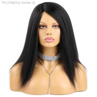 Natural Soft Afro Kinky Straight Hair Wigs 14 Inch Synthetic Yaki Hair Wig For African Women Wigs Daily Use [ Hot sell ] Toy Center 2