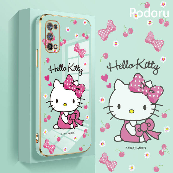 เคส-oppo-realme-7-pro-ชุบทองเรียบง่ายสุดหรูเคสโทรศัพท์-hello-kitty-เคสซิลิโคนแบบนิ่ม