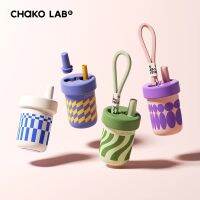 Chakolab แก้วแบบมีหลอดมาพร้อมกับเชือกยกแก้วเซรามิกซับในสแตนเลสแบบพกพาความจุขนาดใหญ่ถ้วยน้ำฉนวนกันความร้อนและป้องกันความเย็น316สแตนเลส485มล.