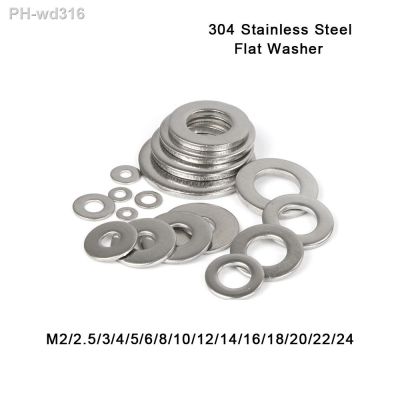 5pcs/lot Stainless Steel Flat Washer M2/2.5/3/4/5/6/8/10/12/14/16/18/20/22/24 Ring Plain Gasket dxdcxh(IDxODxCS) More Sizes