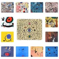 Cross Eyes Galaxy Gaming Mouse Pad Anti-Slip Rubber Lockedge Mousepad Office Decor Joan Miro Abstract Art Computer PC Desk Mat