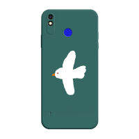 เคส Tecno Pop 3 Plus เคสซิลิโคนเหลว ฝาครอบป้องกันนกการ์ตูน Flocking