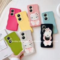 เคส Phone Case VIVO Y27 Y78 Y02 Y02A Y02T 4G 5G 2023 เคส กระจกแต่งหน้าลายการ์ตูน Hello Kitty สุดสร้างสรรค์ใหม่ เคสกระจกซิลิโคนนิ่มน่ารักรวมทั้งหมด2023