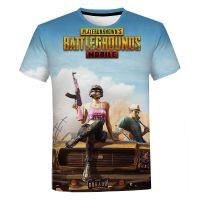 Y2K เสื้อผ้าเกมยิง PUBG เสื้อยืดกราฟิกสำหรับผู้ชายฤดูร้อนขนาดใหญ่เสื้อยืดแฟชั่นฮาราจูกุถนนแขนสั้นท็อปส์ประเดิม